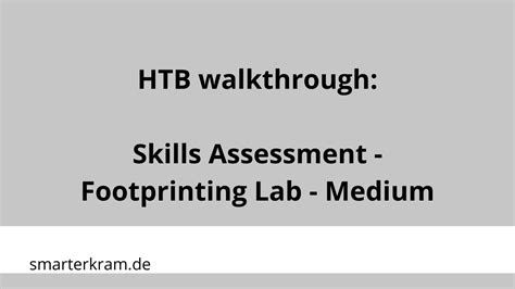This module covers a variety of techniques needed to discover, footprint, enumerate, and attack various applications commonly encountered during internal and external penetration tests. . Htb academy footprinting walkthrough